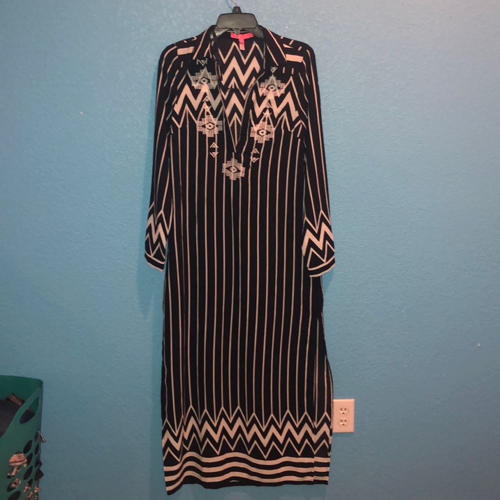 VO Jeans Downward Striped Maxi Dress